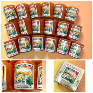 Vintage NEW 1990's Yankee Candle Mandarin Spice Sampler Votive Display Lot 18